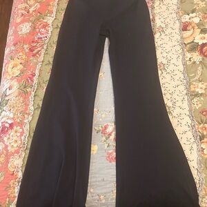 Girls Black Flared Leggings